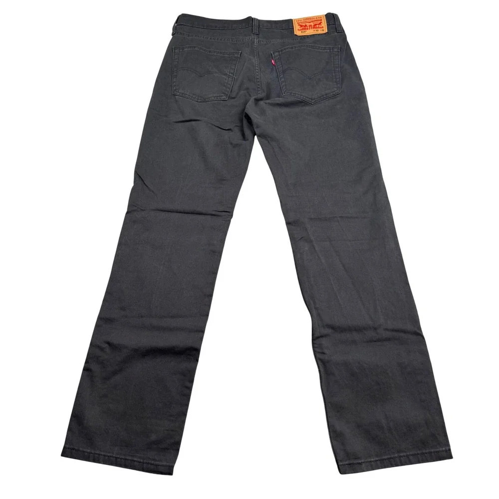 Levis 514 Straight Fit Pants Mens 32x32 Charcoal Gray Stretch 00514-1922